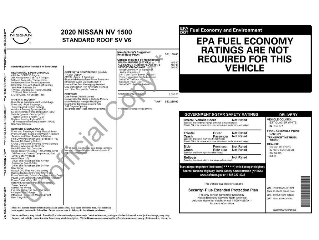 nissan nv cargo 2020 1N6BF0KM0LN812071 image nissan nv cargo 2020 1N6BF0KM0LN812071 image